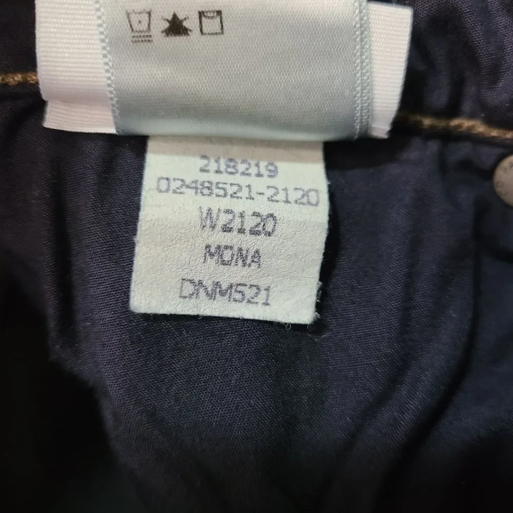 PAIGE Size 26 Skyline Mona Dark Blue Mid-Rise Skinny Jeans Sculpting Bottom Lift